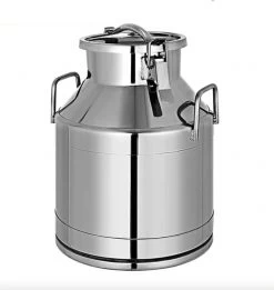Service96 - Seau Pot à Lait - Pot à Lait - Inox - Seau De Conservation - Pour Huile Vin Water Soupe Avoine - Conteneur De Conservation - 20 L