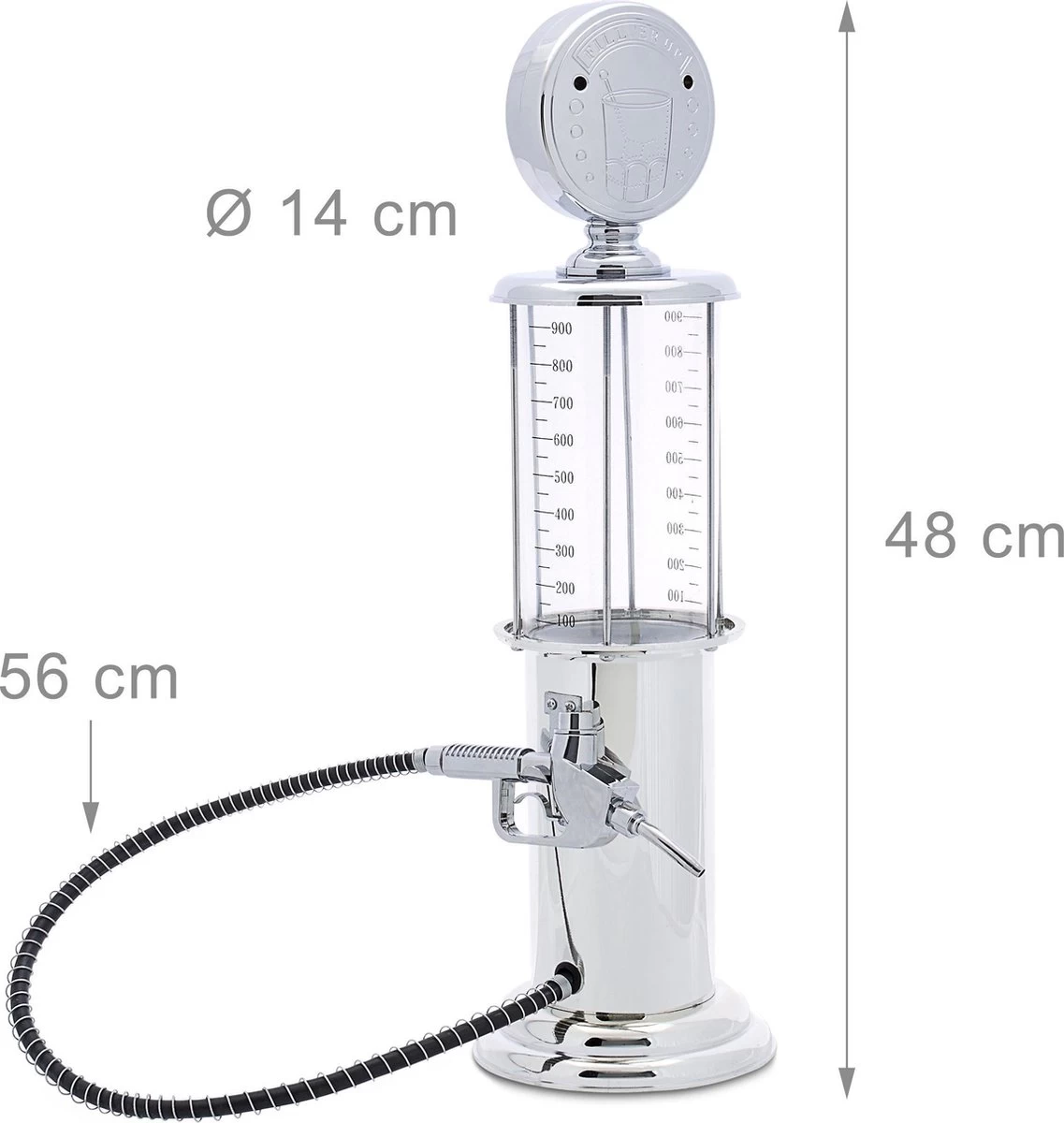 Relaxdays Distributeur De Boissons - Robinet Pour Boissons - Ancienne Pompe à Essence Design Spécial - Capacité 900 Ml 7 Relaxdays Distributeur De Boissons - Robinet Pour Boissons - Ancienne Pompe à Essence Design Spécial - Capacité 900 Ml – Image 5