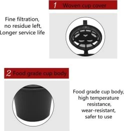 Filtre à Capsules De Café TDR Cup-4 Filtre à Capsules Rechargeable Avec Cuillère Et Brosse Pour Machines à Café DOLCE GUSTO - Noir 12 Filtre à Capsules De Café TDR Cup-4 Filtre à Capsules Rechargeable Avec Cuillère Et Brosse Pour Machines à Café DOLCE GUSTO - Noir -Dégustation Délicate 1138x1200