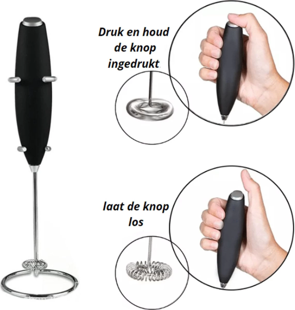 Mousseur à Lait Manuel Getnes® - Mousseur à Lait - Avec Piles 8 Mousseur à Lait Manuel Getnes® - Mousseur à Lait - Avec Piles – Image 6