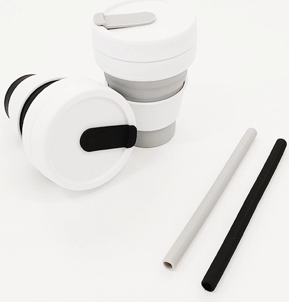 Framehack - Gobelet à Boisson Durable à Go - 470 Ml - Tasse à Café Et à Thé Réutilisable - Gobelet Pliable De Premium Supérieure - Pour Chaud Et Froid - Zwart/ Wit 5 Framehack - Gobelet à Boisson Durable à Go - 470 Ml - Tasse à Café Et à Thé Réutilisable - Gobelet Pliable De Premium Supérieure - Pour Chaud Et Froid - Zwart/ Wit – Image 3