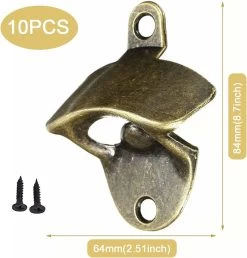 10 Pcs Ouvre-Bouteille Mural Ouvre-Bière Ouvre-Bouteille Mural Ouvre-Bouteille Mural Avec Vis Pour Bière Bar Restaurant Cuisine (Bronze) -Dégustation Délicate 1150x1200