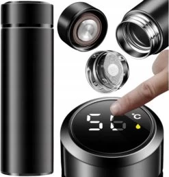 Shopping Pour Tous - Thermos Smart Avec Thermomètre - Verseuse Isolante - Rose Foncé- Cadeau - Cadeau De Noël -père Fils Ou Ami-- Biberon- Thermos - Bouteille Isotherme -Dégustation Délicate 1150x1200 4