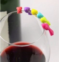 Oiseaux De Marquage En Verre Silicone 6 Pièces - Multicolore - Fête - Étiquette En Verre - Marqueur En Verre -Dégustation Délicate 1151x1200