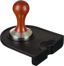 Expresso écarlate | Plateau De Pulvérisation "Professionnel" Avec Rebord (antidérapant) Et Support Pour Porte-tamis Lors Du Déversement. Noir