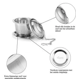 Bulbe D'herbes Pour Passoire à Thé Blended Style De Vie® - Set De 2 - Comprenant Une Assiette D'égouttage Et Un Presse-épices 14 Bulbe D'herbes Pour Passoire à Thé Blended Style De Vie® - Set De 2 - Comprenant Une Assiette D'égouttage Et Un Presse-épices -Dégustation Délicate 1156x1200