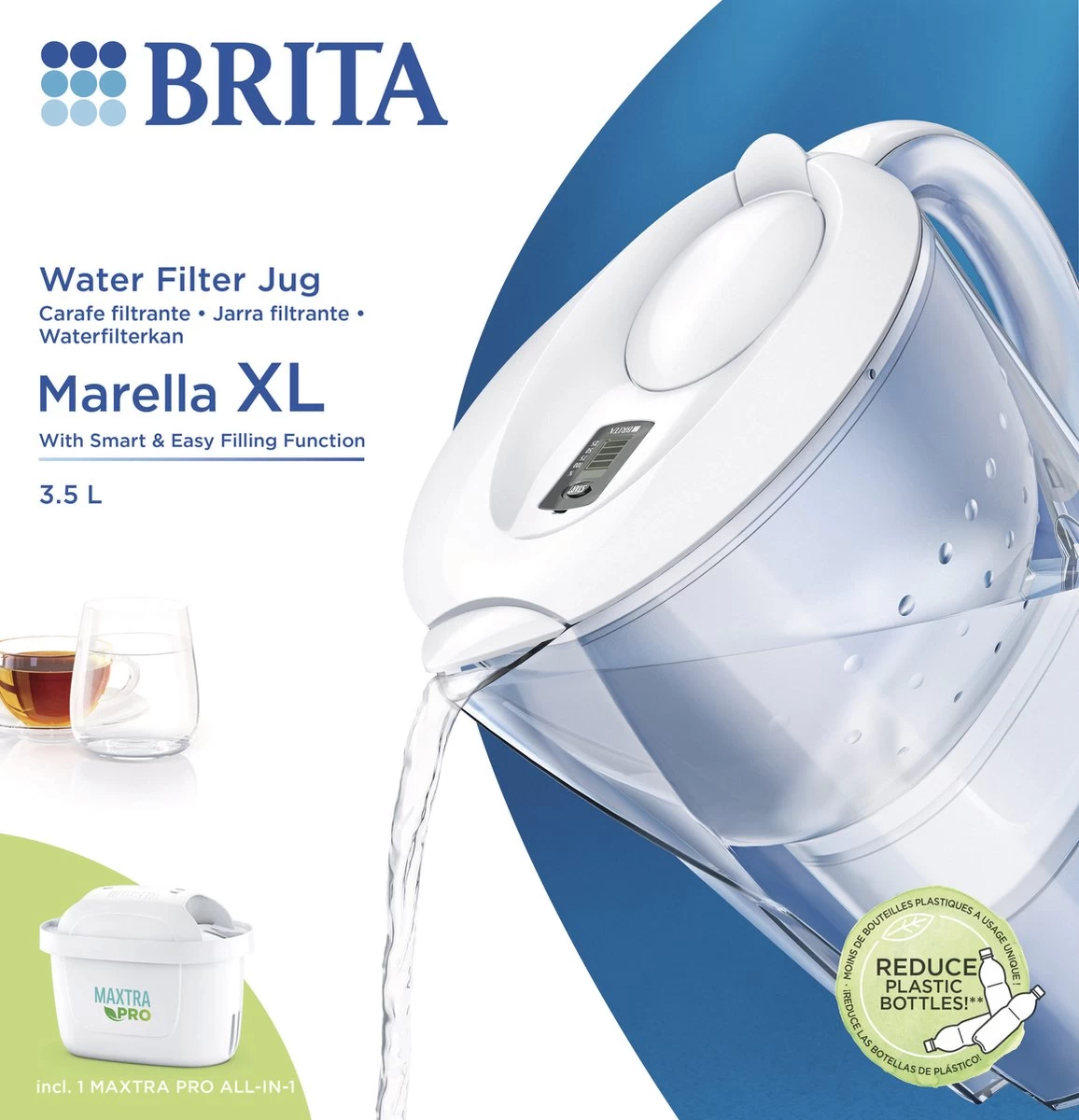 BRITA - Carafe Filtrante à Eau - Marella XL - Comprenant 1 Cartouche Filtrante à Eau MAXTRA PRO ALL-IN-1 - Wit - 3,5L 3 BRITA - Carafe Filtrante à Eau - Marella XL - Comprenant 1 Cartouche Filtrante à Eau MAXTRA PRO ALL-IN-1 - Wit - 3,5L