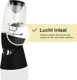 Lynnz à Vin De Luxe Lynnz ® + Passoire Et Standard | Carafe à Vin - Carafe à Vin - Aérateur à Vin - Cadeau - Accessoires Pour Le Vin - Coffret Cadeau -Dégustation Délicate 1157x1200 5