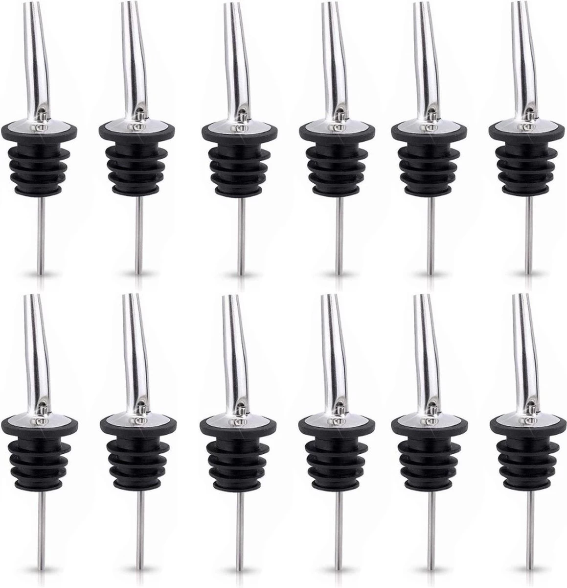 Set Premium Lot De 12 Becs Verseurs - Bouchons Verseurs - Vin - Bouteille - Cocktail - 12 Pièces 3 Set Premium Lot De 12 Becs Verseurs - Bouchons Verseurs - Vin - Bouteille - Cocktail - 12 Pièces