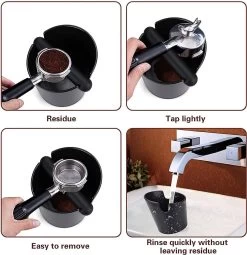 Café Knock Box Avec 2 Lingettes Sous Vide - Knock Box - Barista - Espresso Box - Coffee Knockbox -Dégustation Délicate 1161x1200