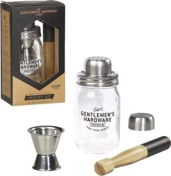 Ensemble à Cocktail Gentlemen's Hardware - Acier Inoxydable - 3 Pièces - 500 Ml