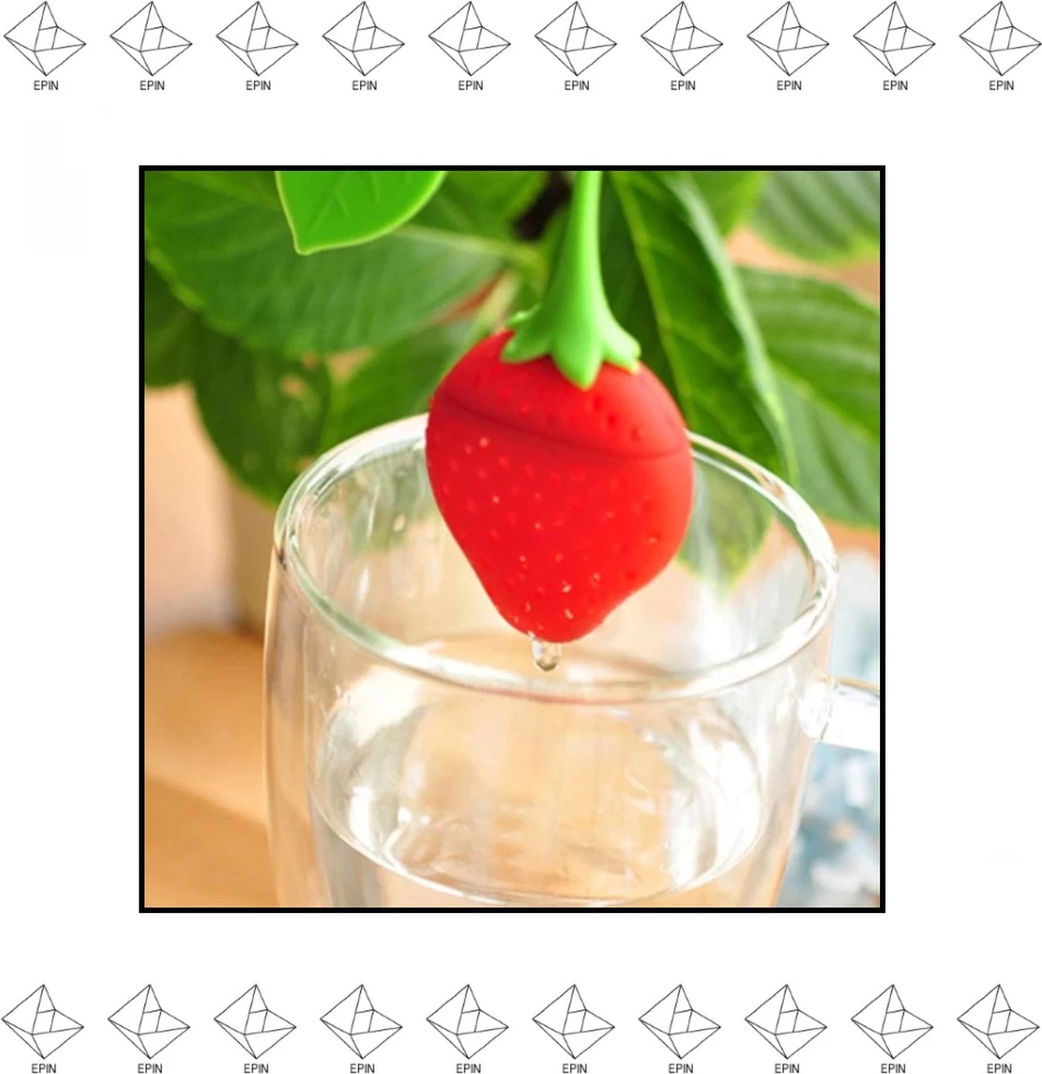 Passoire à Thé à La Fraise - Filtre à Thé Mâle - Passoire à Thé En Vrac - Boule Aux Herbes - Passoire - Pinces - Infuseur - Oeuf De Thé - Mr Tea - Tea Man - Rouge Avec Feuille Verte - 1 Pièce - EPIN 3D 4 Passoire à Thé à La Fraise - Filtre à Thé Mâle - Passoire à Thé En Vrac - Boule Aux Herbes - Passoire - Pinces - Infuseur - Oeuf De Thé - Mr Tea - Tea Man - Rouge Avec Feuille Verte - 1 Pièce - EPIN 3D – Image 2