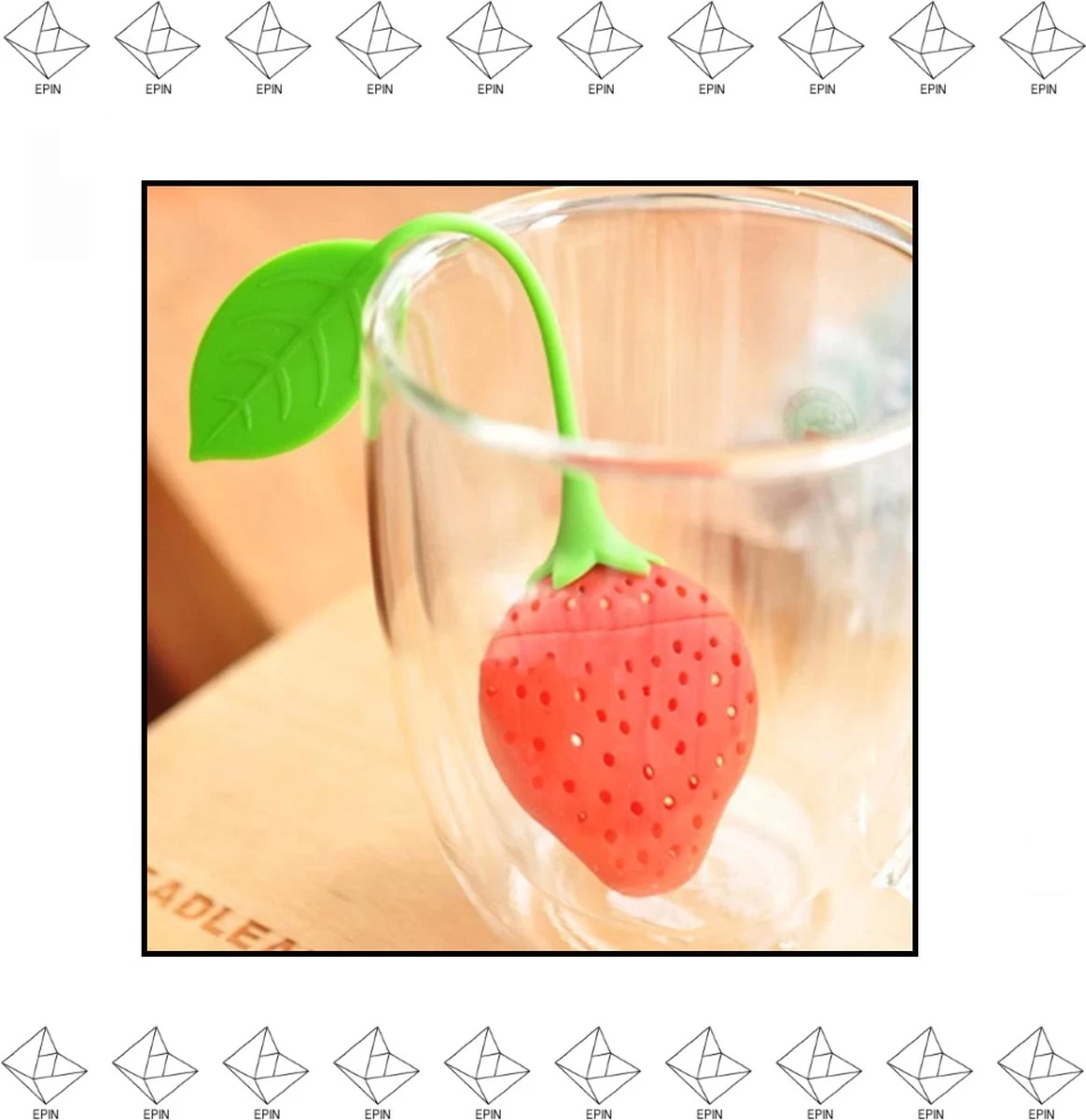 Passoire à Thé à La Fraise - Filtre à Thé Mâle - Passoire à Thé En Vrac - Boule Aux Herbes - Passoire - Pinces - Infuseur - Oeuf De Thé - Mr Tea - Tea Man - Rouge Avec Feuille Verte - 1 Pièce - EPIN 3D 5 Passoire à Thé à La Fraise - Filtre à Thé Mâle - Passoire à Thé En Vrac - Boule Aux Herbes - Passoire - Pinces - Infuseur - Oeuf De Thé - Mr Tea - Tea Man - Rouge Avec Feuille Verte - 1 Pièce - EPIN 3D – Image 3