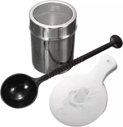 Ensemble De Cappuccino En Acier Inoxydable / épandeur De Cacao / Modèles De Café Outils Barista