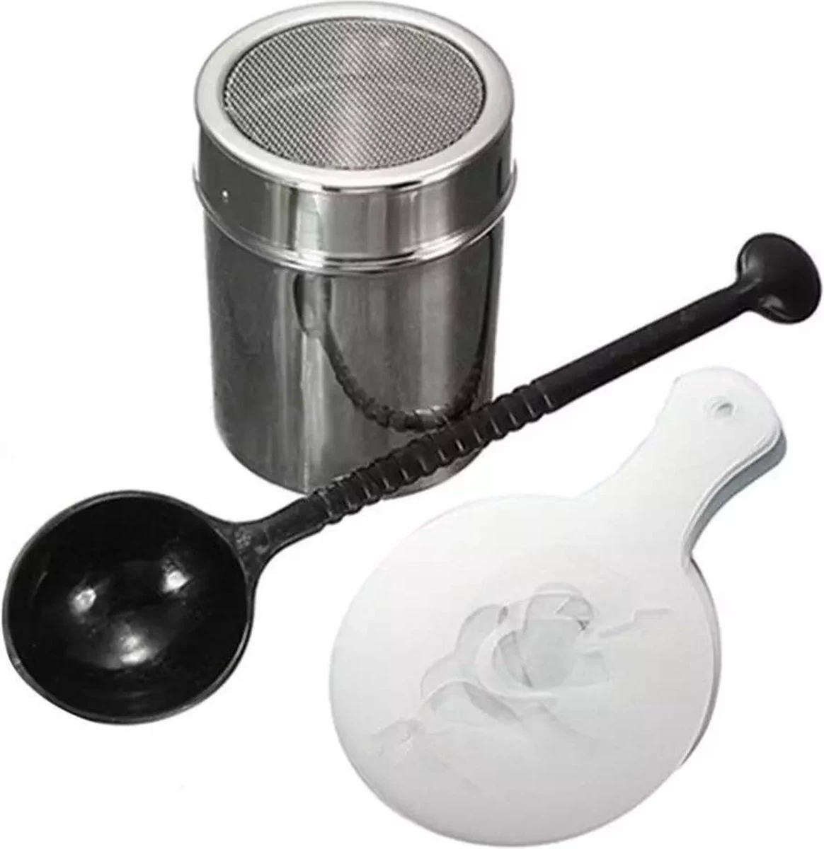 Ensemble De Cappuccino En Acier Inoxydable / épandeur De Cacao / Modèles De Café Outils Barista 3 Ensemble De Cappuccino En Acier Inoxydable / épandeur De Cacao / Modèles De Café Outils Barista