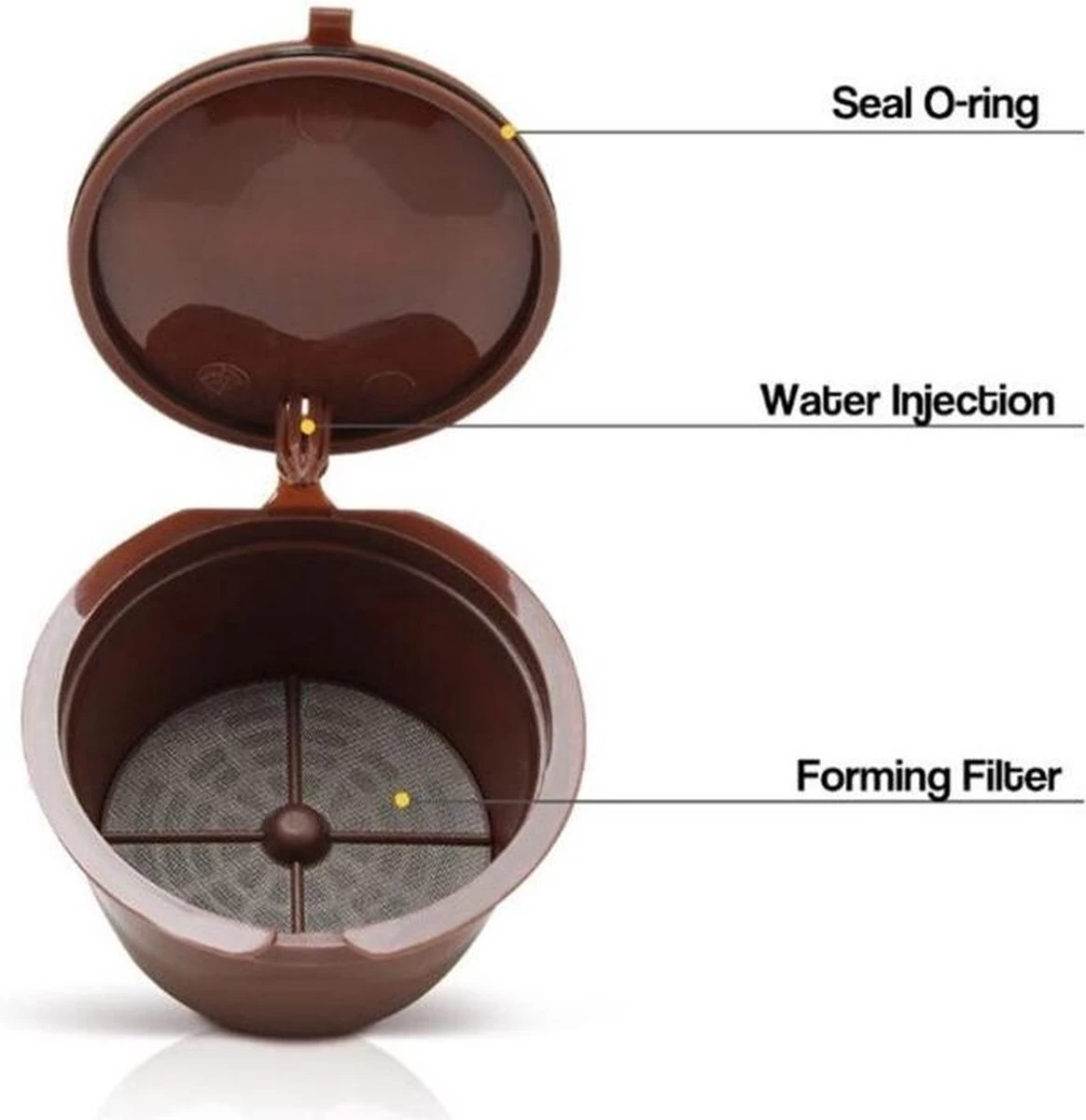 3 X Tasse à Café Réutilisable Dolce Gusto - Café En Capsule - Capsules à Café Rechargeables - Café Réutilisables - Filtre à Brosse Cuillère 6 3 X Tasse à Café Réutilisable Dolce Gusto - Café En Capsule - Capsules à Café Rechargeables - Café Réutilisables - Filtre à Brosse Cuillère – Image 4