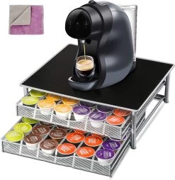 Porte-capsules Masthome Café Avec Tiroir Pour Capsules Dolce Gusto, Pour 72 Dosettes De Café, 1 Chiffon De Nettoyage Inclus