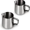 YOUZiNGS Pot à Lait En Acier Inoxydable Pour Mousser, Lot De 2, Pot à Lait 150 Ml, Mousseur à Lait Pour Café, Mousse De Lait, Pot à Mousser Barista, Café, Couleur : Argent Brillant, Marque -Dégustation Délicate 1168x1200