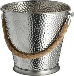 Seau à Champagne/seau à Glace Inox Avec Anse En Corde 5 Litres - 5000 Ml - Seaux à Boisson /glacières