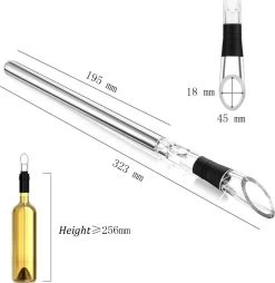 DOWO® - Vin Cooler Stick - Bar - Service à Vin - Accessoires De Vêtements Pour Bébé Pour Le Vin - Bouchon à Vin - Verseur à Vin -Dégustation Délicate 1169x1200 1