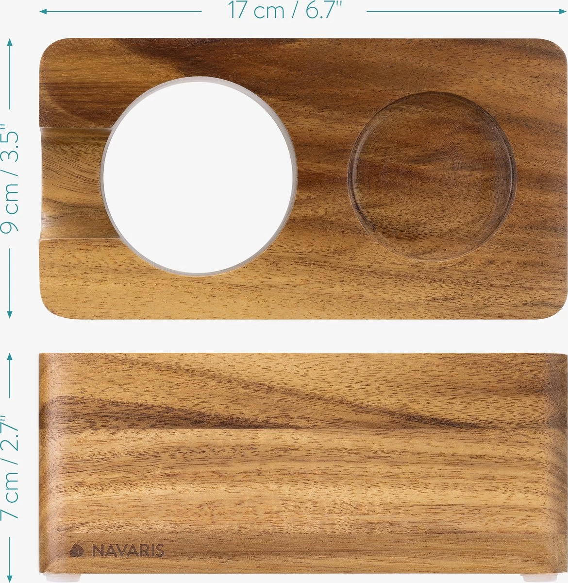 Station De Tassage Navaris En Bois D'acacia - Support Pour Porte-filtre Et Tamper - Ø 51 Mm - Répartition Homogène Du Café Moulu Et De L'espresso 5 Station De Tassage Navaris En Bois D'acacia - Support Pour Porte-filtre Et Tamper - Ø 51 Mm - Répartition Homogène Du Café Moulu Et De L'espresso – Image 3