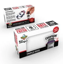 Paquet Bar Amigos Triple Value Avec 3 Bouchons à Pression Pour Le Champagne -Dégustation Délicate 1172x1200 2