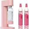 MYSODA P2C-WD002F-LP - Ensemble De Machine à Eau Pétillante Woody Pink - 2 Bouteilles De CO2 De 60 L Incluses 1 - Bouteille De Carbonisation De 1 L