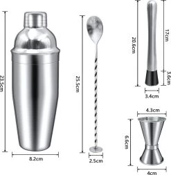 Cocktail Set - Cocktail Set Cocktail Shaker Set - Barkeeper-Bar- Kit Cocktail Set - Durable Pour La Maison Et Le Jardin Ou Un Cadeau D'anniversaire -Dégustation Délicate 1173x1200 1