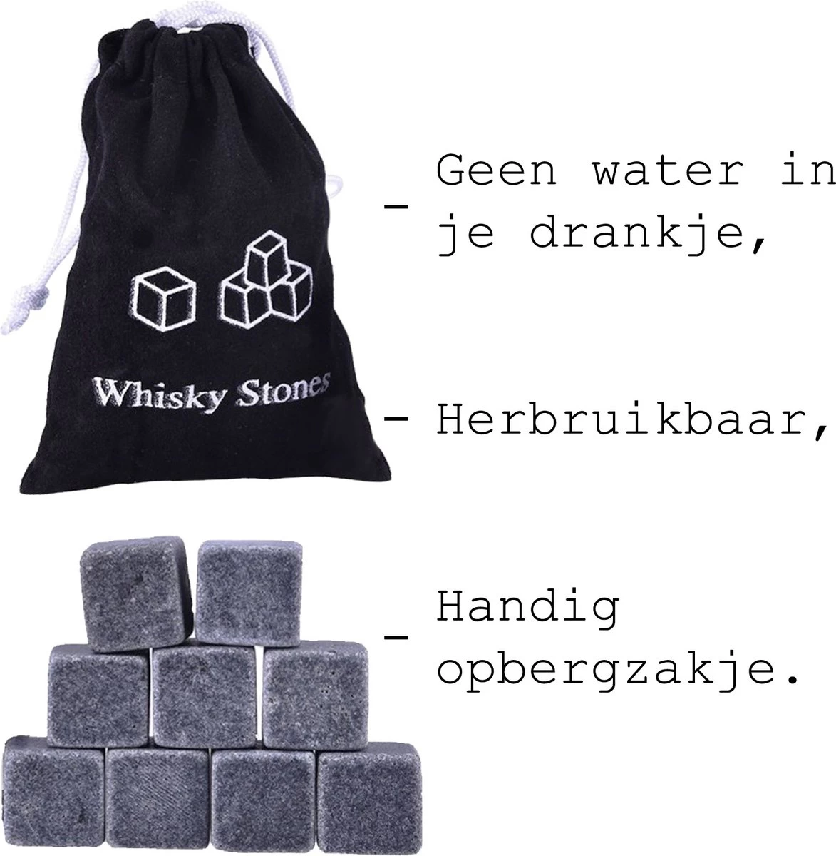 Whisky Stones Ice Cubes - Whisky Stones Réutilisables - Bloc De Glace Whisky Stone Réutilisable - 27 Pièces 5 Whisky Stones Ice Cubes - Whisky Stones Réutilisables - Bloc De Glace Whisky Stone Réutilisable - 27 Pièces – Image 3