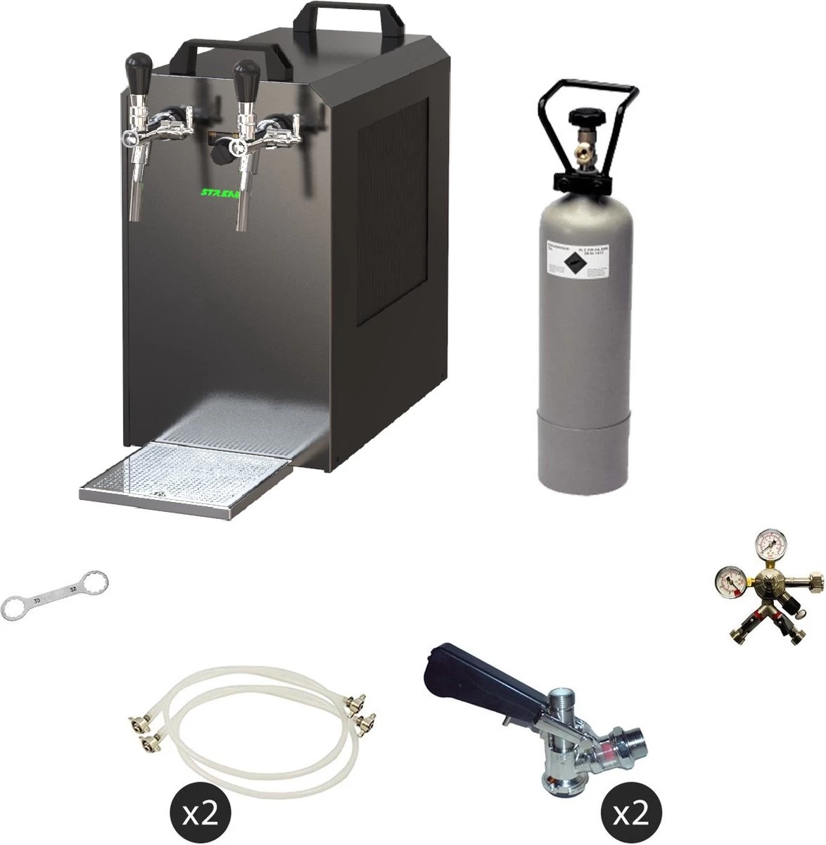 Ensemble Complet - Tireuse à Bière - Coffret à Bière STREAM 80, Refroidisseur à Circulation 2 Lignes Dry Cooler . 4 Ensemble Complet - Tireuse à Bière - Coffret à Bière STREAM 80, Refroidisseur à Circulation 2 Lignes Dry Cooler . – Image 2