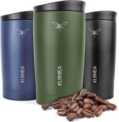 KUINEA Mug à Café To Go 350 Ml 100 % étanche En Acier Inoxydable Tasse Isotherme Coffee To Go Hot Jusqu'à 6 Heures Tasse à Café Avec Joint Spécial Hygiénique Mug De Voyage Pour Café Et Thé Sans BPA