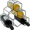 QUVIO Vin Racks / Vin Cabinet / Vin Mur Rack / étagère Vin Debout / Range-bouteilles / Wine Rack - Pour 6 Bouteilles - Zwart