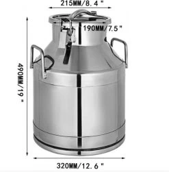 Service96 - Seau Pot à Lait - Pot à Lait - Inox - Seau De Conservation - Pour Huile Vin Water Soupe Avoine - Conteneur De Conservation - 20 L -Dégustation Délicate 1182x1200 1
