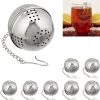 Relaxdays 8x Infuseur à Thé - Set - - Passoire à Thé En Acier Inoxydable - Boule D'herbes - Filtre à Thé - Argent