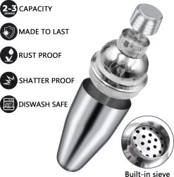 Cocktail Set - Cocktail Set Cocktail Shaker Set - Barkeeper-Bar- Kit Cocktail Set - Durable Pour La Maison Et Le Jardin Ou Un Cadeau D'anniversaire -Dégustation Délicate 1182x1200 6