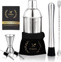 Sybra® Cocktail Set 6 Pièces - Shaker à Cocktail - Acier Inoxydable - Livre à Cocktail 12 Sybra® Cocktail Set 6 Pièces - Shaker à Cocktail - Acier Inoxydable - Livre à Cocktail -Dégustation Délicate 1184x1200 4