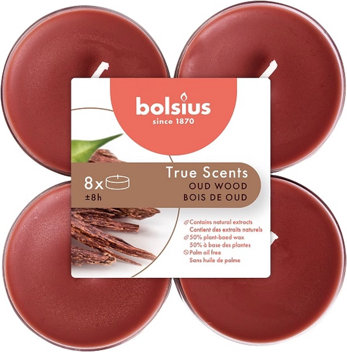 48 Pièces Bolsius Vieux Bois - Maxi Bougies Chauffe-plat Parfumées Bois D'oud (8 Heures) Tasses Transparentes True Scents 3 48 Pièces Bolsius Vieux Bois - Maxi Bougies Chauffe-plat Parfumées Bois D'oud (8 Heures) Tasses Transparentes True Scents