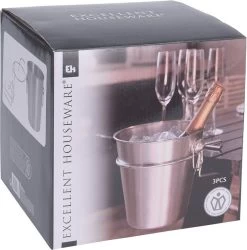 Excellent Houseware Champagne Cooler En Acier Inoxydable - Avec Support -Dégustation Délicate 1186x1200 6