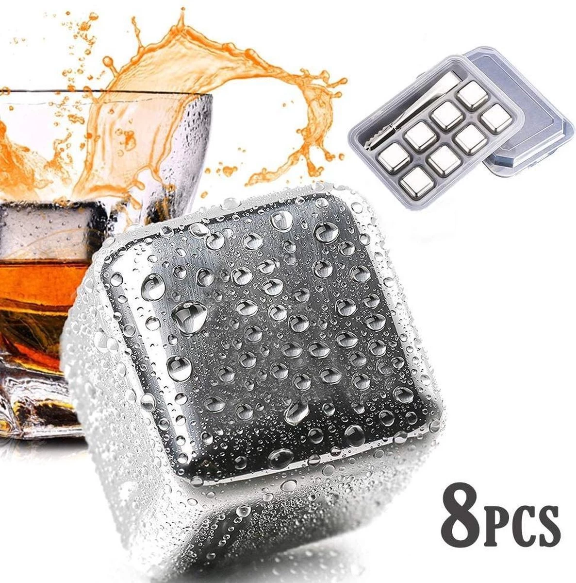 Glaçons En Acier Inoxydable - Lot De 6 - Pierres Et Liqueur De Whisky Whisky - Glaçons Acier 3 Glaçons En Acier Inoxydable - Lot De 6 - Pierres Et Liqueur De Whisky Whisky - Glaçons Acier