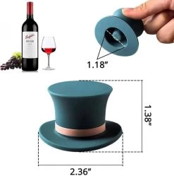 Bouchon De Bouteille De Vin - Bouchons En Silicone - Bouchon De Vin Amusant - Bouchons De Vin - Économiseur De Vin Réutilisable - Chapeau De Gentleman - Bières - Champagne - Boisson - Gadgets De Cuisine - (3Packs) -Dégustation Délicate 1189x1200 6