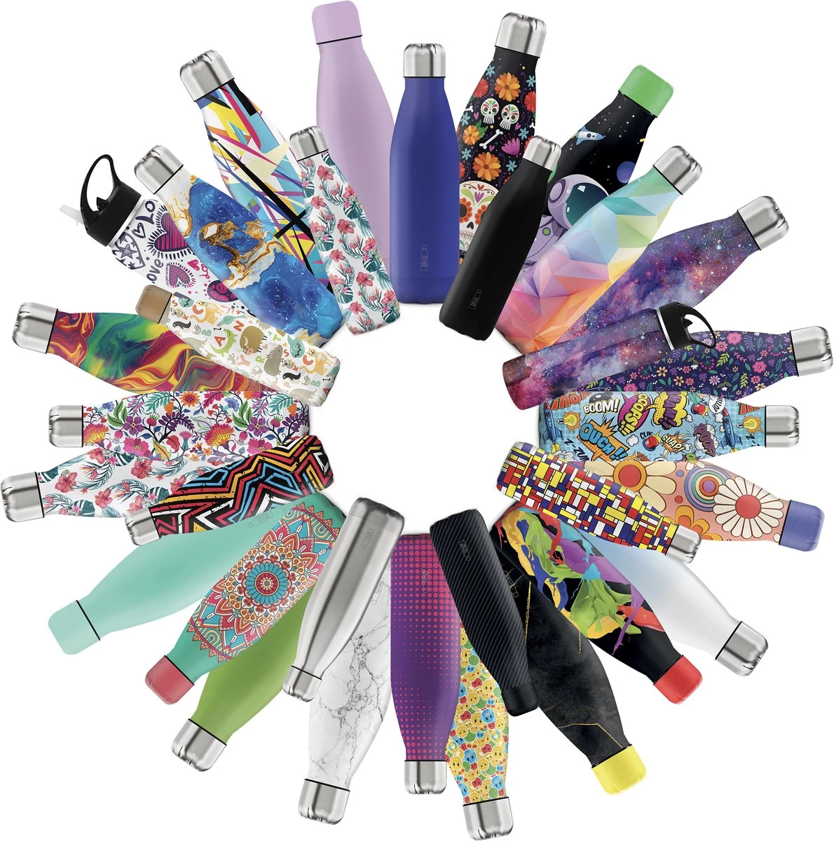 The Steel Bottle Art Series, 500 Ml, Bouteille D'eau, Gourde, Bouteille D'eau, Vélo, École, Fitness, Marche, Yoga, Sports, Multicolore, Acier Inoxydable, Mantra 4 The Steel Bottle Art Series, 500 Ml, Bouteille D'eau, Gourde, Bouteille D'eau, Vélo, École, Fitness, Marche, Yoga, Sports, Multicolore, Acier Inoxydable, Mantra – Image 2