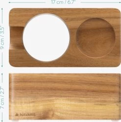Station De Tassage Navaris En Bois D'acacia - Support Pour Porte-filtre Et Tamper - Ø 58 Mm - Répartition Homogène Du Café Moulu Et De L'espresso -Dégustation Délicate 1191x1200 3