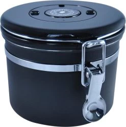 Boîte à Café En étain De Stockage De Café Hermétique Avec Sortie De CO2 250g Noir Mat