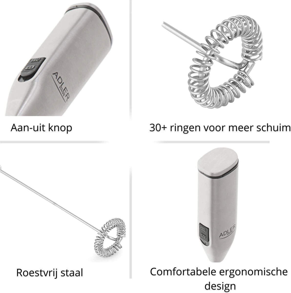 Adler Mousseur à Lait - Fouet à Lait - Mousseur à Lait Manuel - Mousseur à Lait 4 Adler Mousseur à Lait - Fouet à Lait - Mousseur à Lait Manuel - Mousseur à Lait – Image 2