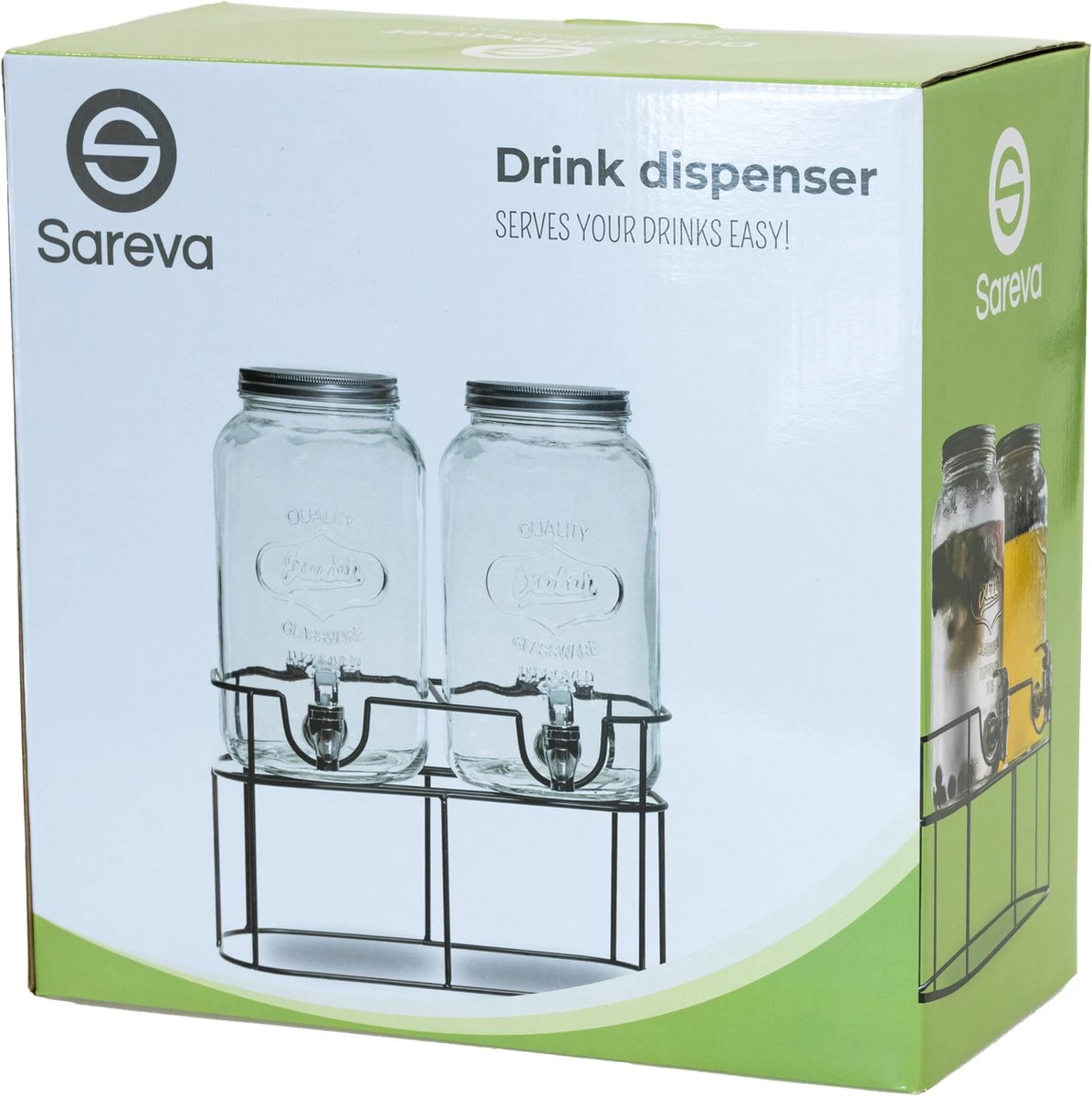 Sareva Distributeur De Boissons Distributeur De Jus Distributeur De Limonade Avec Support 2 X 3 Litres 8 Sareva Distributeur De Boissons Distributeur De Jus Distributeur De Limonade Avec Support 2 X 3 Litres – Image 6