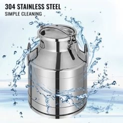 Service96 - Seau Pot à Lait - Pot à Lait - Inox - Seau De Conservation - Pour Huile Vin Water Soupe Avoine - Conteneur De Conservation - 20 L -Dégustation Délicate 1197x1200 8