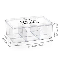Boîte De Rangement Pour Thé Et Sachets De Thé - Boîte à Thé En Plastique Transparent à 6 Compartiments - Boîte à Thé Pour Conserver Le Thé (02 Pièces - C'est Toujours L'heure Du Thé) 8 Boîte De Rangement Pour Thé Et Sachets De Thé - Boîte à Thé En Plastique Transparent à 6 Compartiments - Boîte à Thé Pour Conserver Le Thé (02 Pièces - C'est Toujours L'heure Du Thé) -Dégustation Délicate 1198x1200 12
