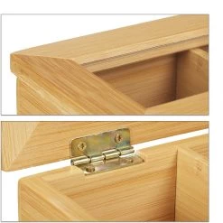 Boîte à Thé Relaxdays Bambou - 5 Compartiments - Coffre à Thé - Boîte De Rangement - Boîte De Rangement à Thé - Organisateur -Dégustation Délicate 1198x1200 13