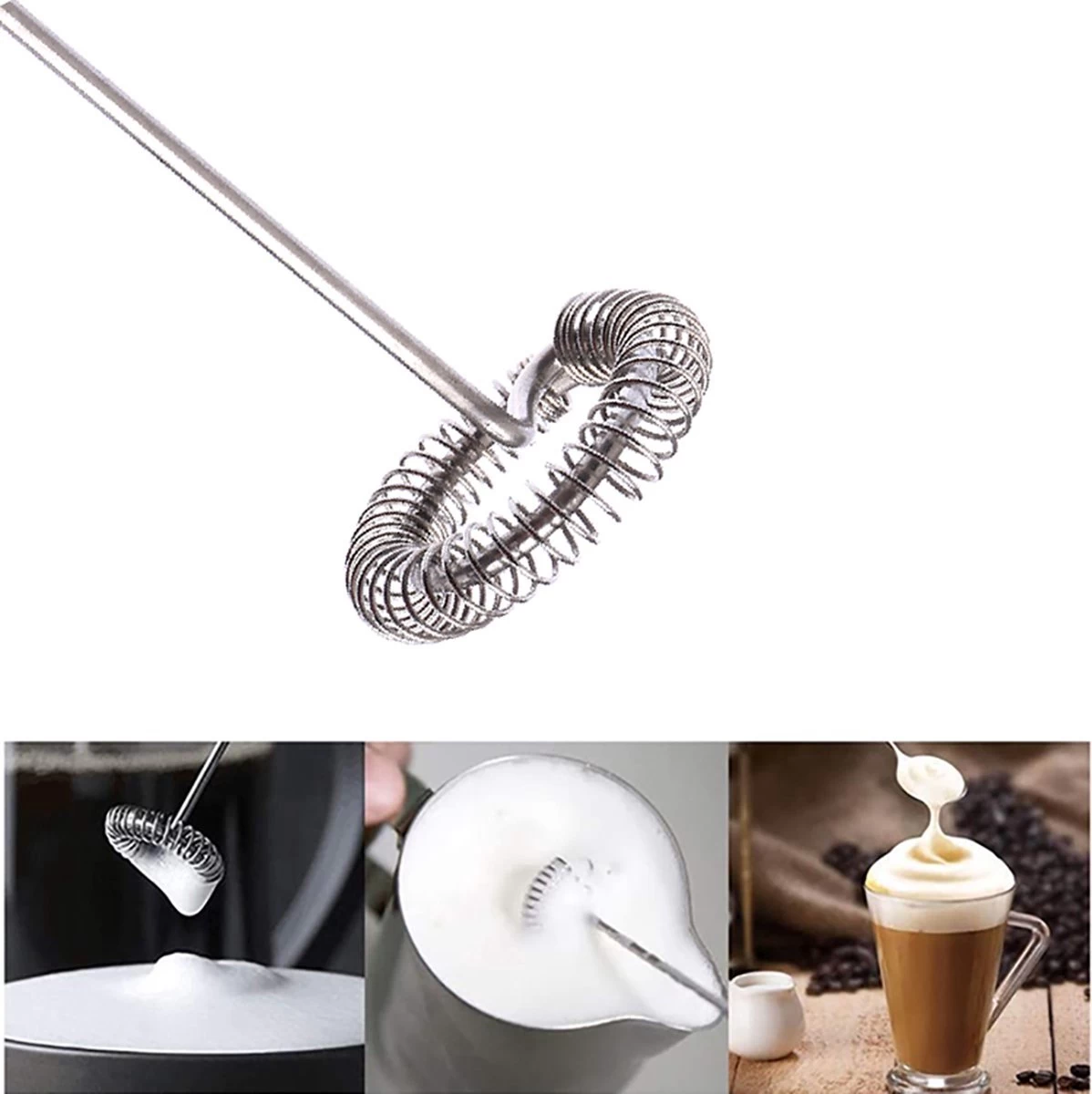 Mousseur à Lait électrique INTER-CAFFÈ® - Mousseur à Lait Manuel - Mousseur à Lait - Argent - Garantie 1 An 6 Mousseur à Lait électrique INTER-CAFFÈ® - Mousseur à Lait Manuel - Mousseur à Lait - Argent - Garantie 1 An – Image 4