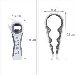 Ensemble Ouvre-bouteille Relaxdays - 4 Pièces - Universel - Ouvre-couvercle - Ouvre-bocal - Ouvre-boîte -Dégustation Délicate 1198x1200 23